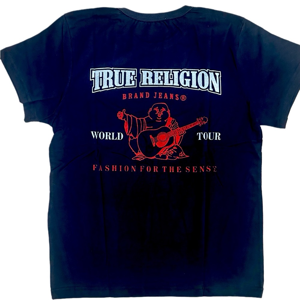 NWT True‎ Religion Champions Tee Navy Blue L Womens